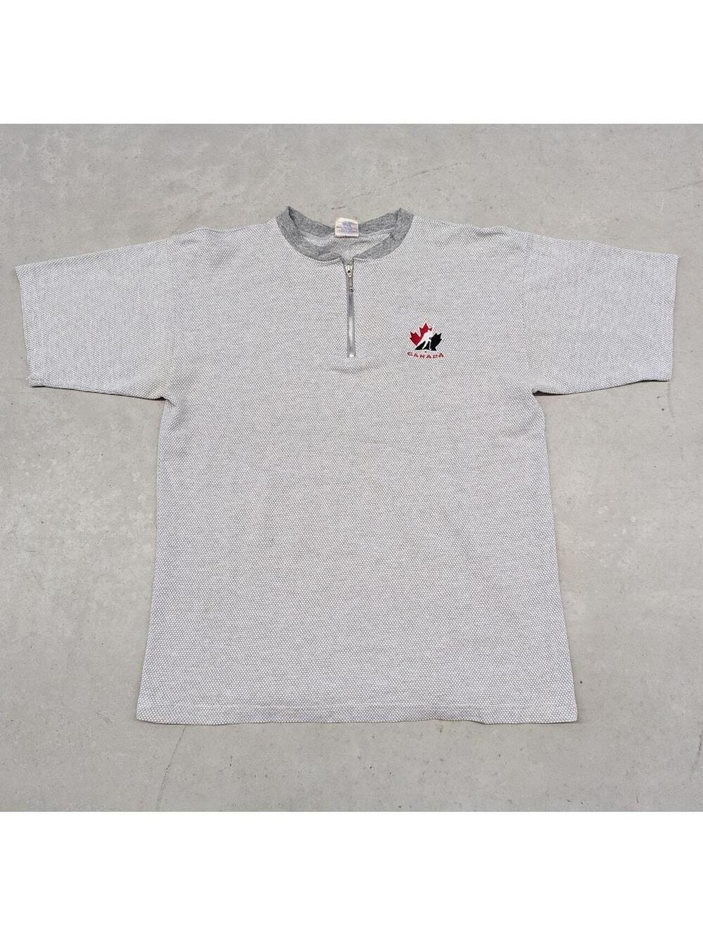 Vintage 90s Team Canada Hockey NHL quarter zip t-shirt